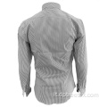 Camicia da lavoro professionale a strisce da uomo personalizzata